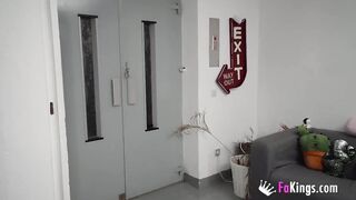 Amateur movie with a brunette that enjoys prone boning