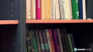 Big tits schoolgirl is pleasuring her overflowing twat