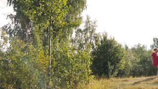 Anna Katz is a busty diva that masturbates outdoors