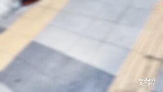 Busty babe lets him fuck her amateur pussy on all fours