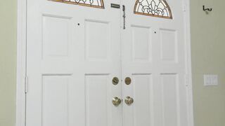 Stockings wearing beauty riding a huge cock hardcore