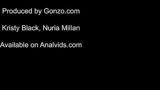 Porn2all - Hot Kristy Black And Nuria Millan Get Fucked In DP Halloween