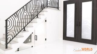 Porn2all - Lauren Phillips PornWorld Busty Babe Takes Messy Facials After DP Threesome