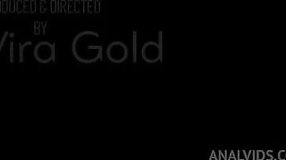 Porn2all - Milka Mia Cheers Threesome Two Small Ass and Monster Cock with Gapes and Anal Creampie