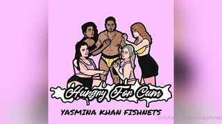 Porn2all - Yasmina Khan fucking in full body fishnets and high heels