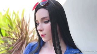 Porn2all - New Onlyfans Sweetie Fox Niko Robin from One Piece Deepthroats & Rough Fucks POV