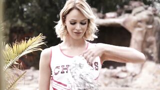 Cheerleader girl enjoying riding and real BBC orgasms