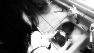 Brunette with a phat butt is irresistible for this black stud