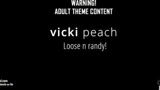 Vicki Peach shows her peachy pussy and masturbates too