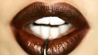 Kay Carter wears sexy black lingerie and bangs silly