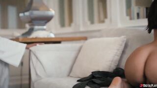 Three way fuck scene with MILF hotties that want dick