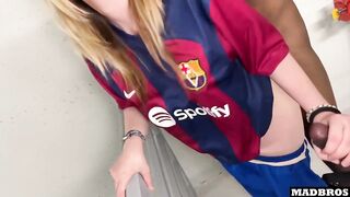 Emejota A Barcelona Supporter Fucked By PSG Fans in The Corridors Of The Football Stadium