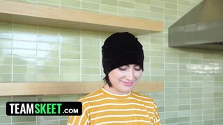 Arab Slut With Hijab Masturbates For Her Boyfriend And Then Gets On Her Knees & Swallows His Manhood