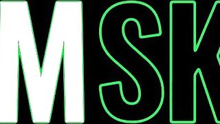 Petite, Flexible And Athletic Aria Banks Is Working Out On Her Own, When Giant Hunk Comes In