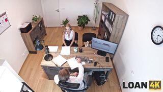 New Andrea Pervy Loan Shark Almost Got Caught with Horny Client