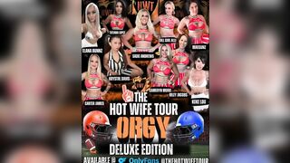 New Cameryn Morie, Carter James aka CJ Hotwife, Elana Bunnz, Keke Lou, Krystal Davis, Mae Gunz, Riley Jacobs, Sadie Andrews, Tall Girl Alli, Tatiana Lopez - The Hotwife Tour - Miami Cheerleaders and Footballers Orgy - Deluxe Edition